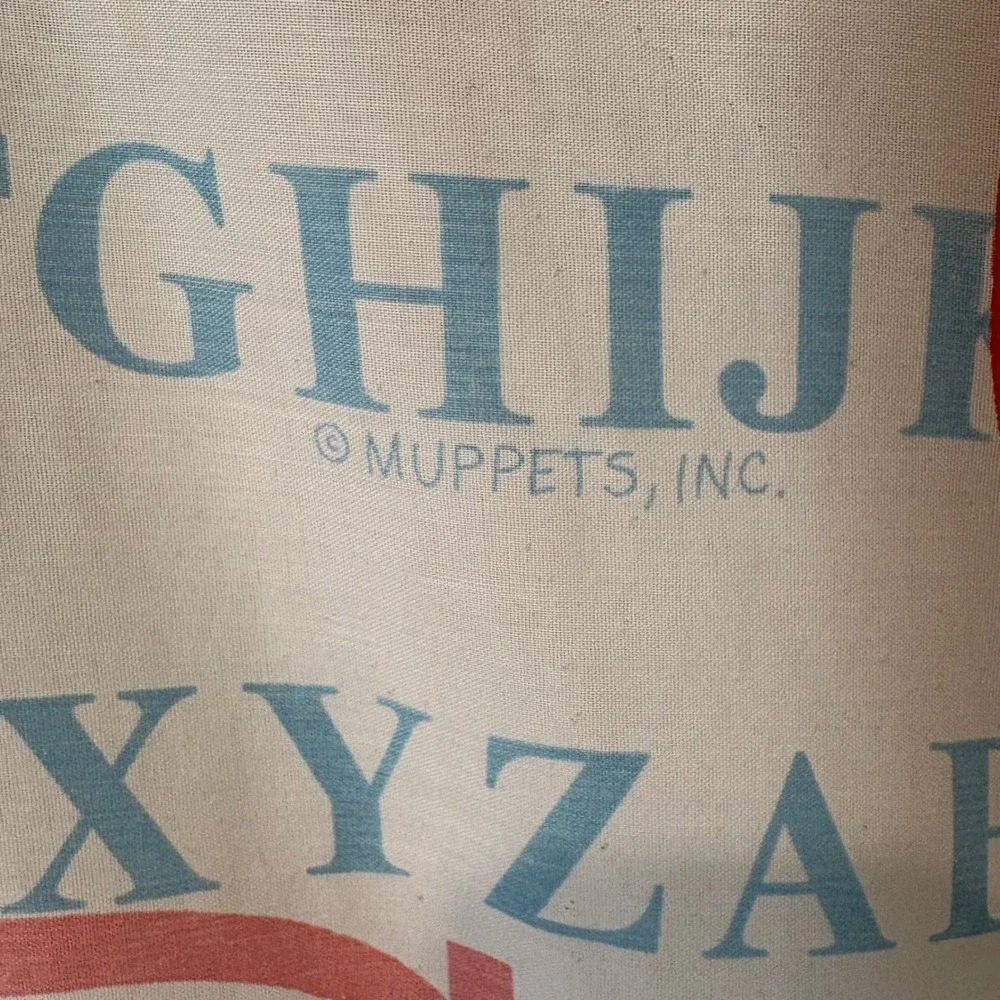 Vintage Sesame Street ABC's Alphabet Letters Comforter Twin Blanket Big Bird
